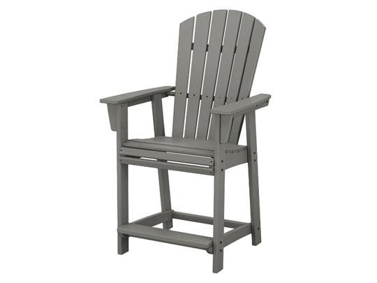 Polywood Curved Back Adirondack Patio Counter Chair