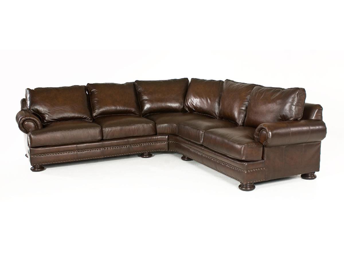 Bernhardt Foster Two Piece Leather, Simmons Black Leather Sectional