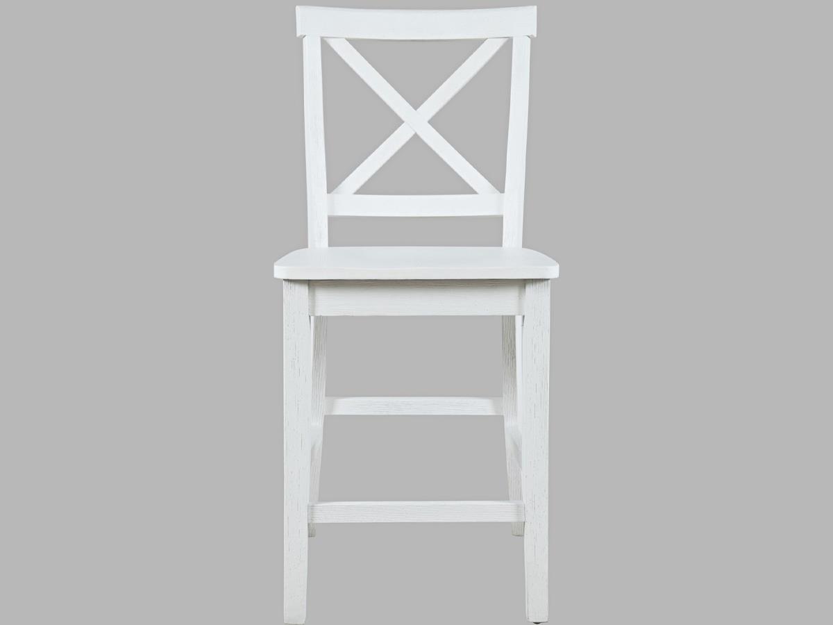 Eastern Tides X-Back Counter Stool, White