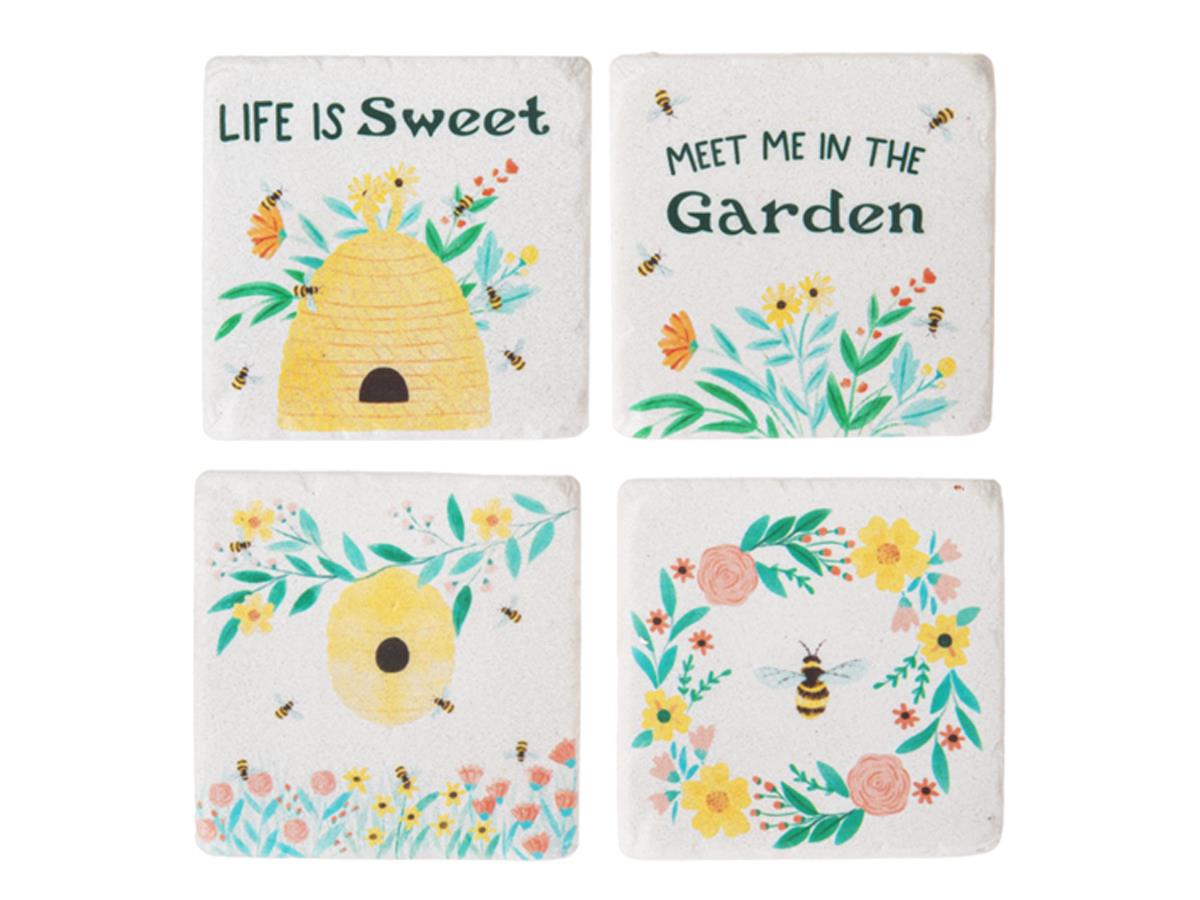 Bee & Flowers Coaster
