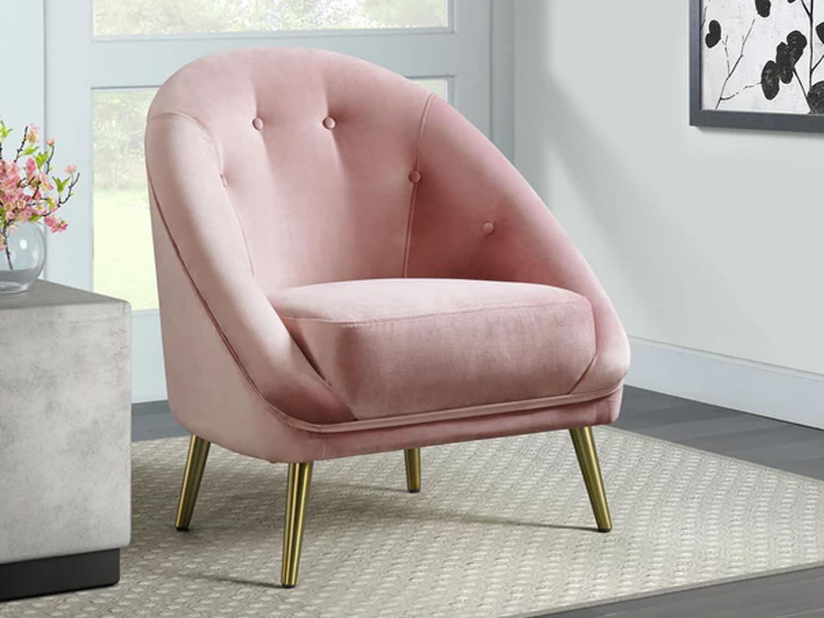 Trinity Barrel Chair, Blush Pink