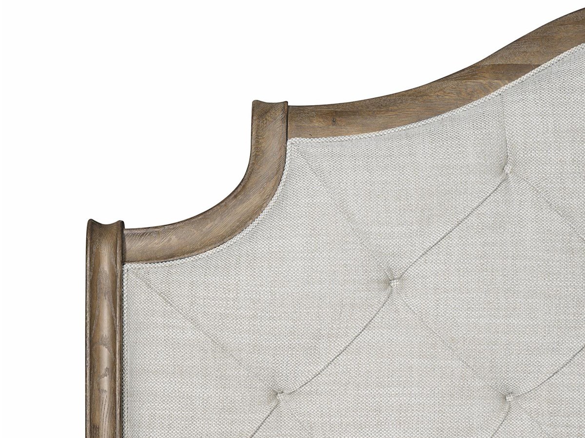 Bernhardt Rustic Patina Upholstered King Bed, Peppercorn