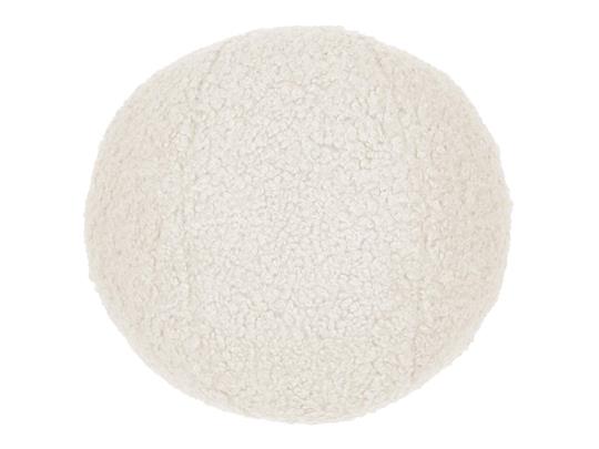 Faux Sherpa Round Pillow, Ivory