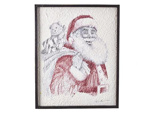 Framed Santa Sketch