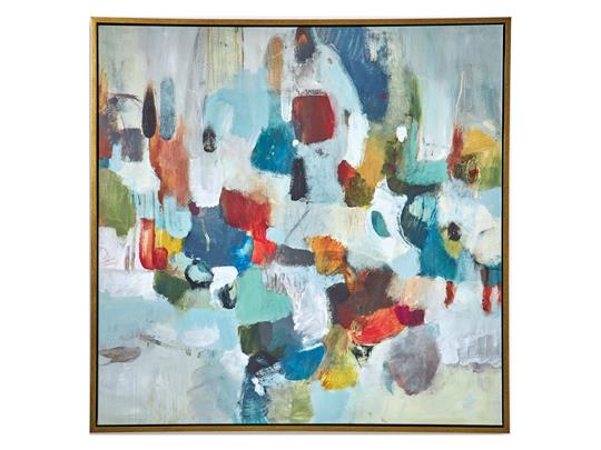 Abstract Brights Framed Canvas Art