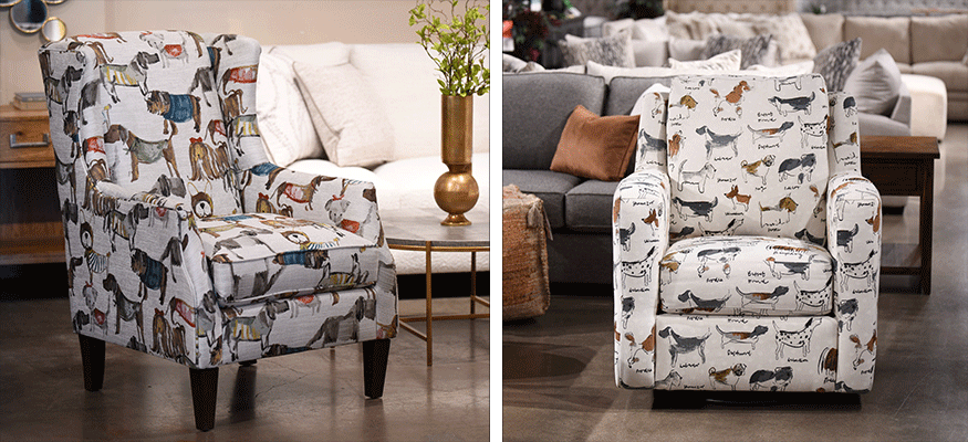 Chairs Dog Fabric